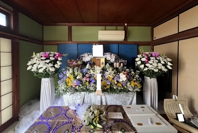 ご自宅での告別式の葬儀事例(画像1)