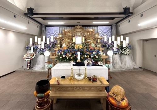 思い出の里会館にて告別式（一日葬）