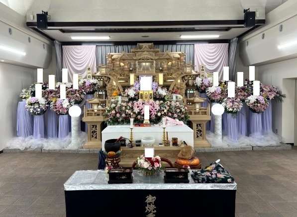 思い出の里会館にて告別式(一日葬)