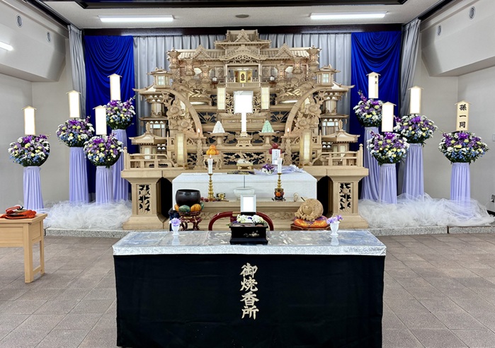 思い出の里会館にて告別式（一日葬）