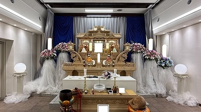 思い出の里会館にて告別式(一日葬)