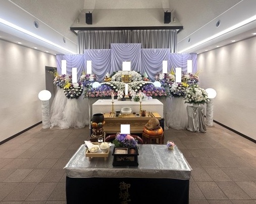 思い出の里会館にて告別式(一日葬)