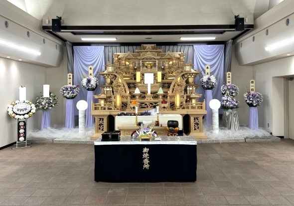思い出の里会館にて告別式(一日葬)