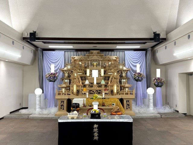思い出の里会館にて告別式(一日葬)