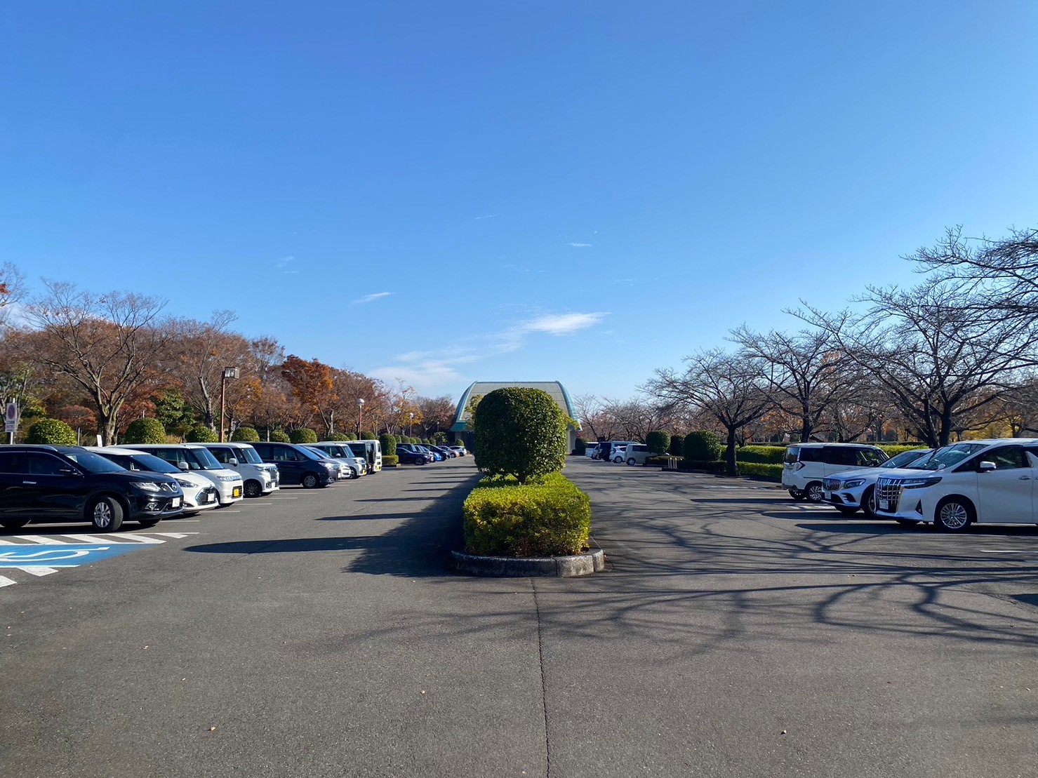 思い出の里会館の駐車場