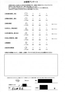 浦和斎場にて火葬式 神奈川県横浜市緑区のお客様より葬儀後のアンケートいただきました。