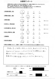 ひかり会館にて告別式 埼玉県越谷市大泊のお客様より葬儀後のアンケートいただきました。