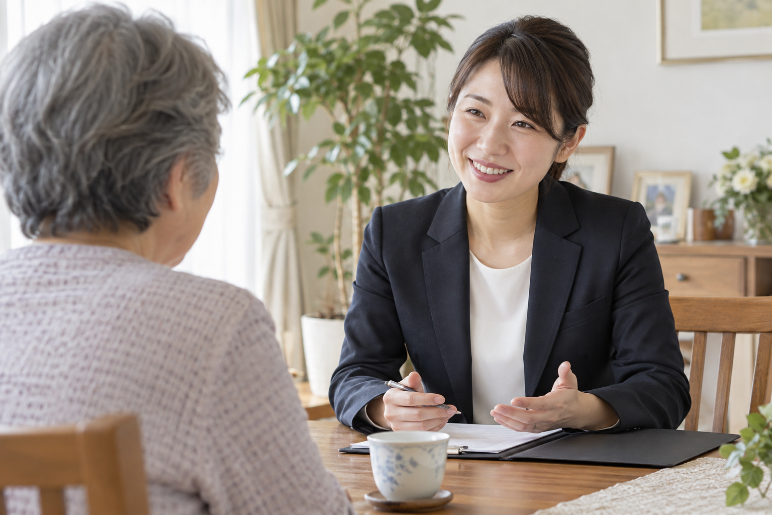 ご家族のお話を丁寧に伺う相談のイメージ